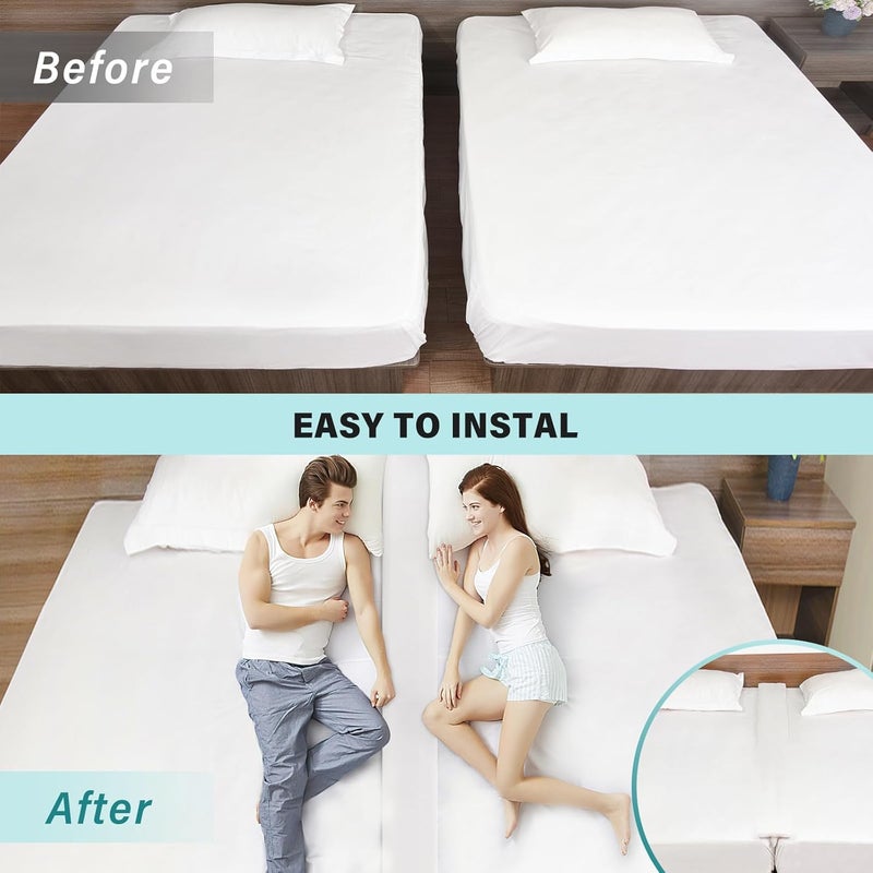 ENITYA Split King Gap Filler for Adjustable Bed,Mattress Bridge-Twin/Twin XL to King Converter,Twin Bed Connector to King Making for Stayover,Family Room and Vacation Rentals(80" L x 10" W) - Image 2